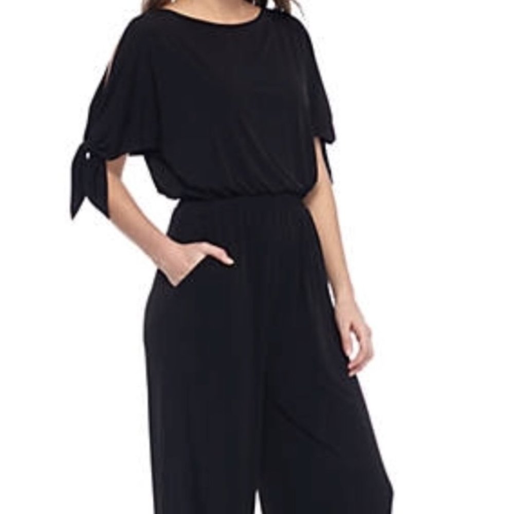 Vince Camuto Tie Sleeve Wide Leg Jumpsuit sz 1x